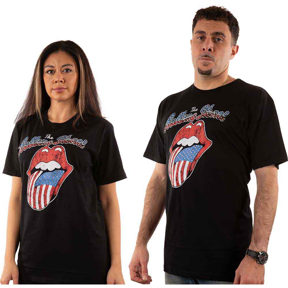 The Rolling Stones - USA Tongue | T-Shirt Black