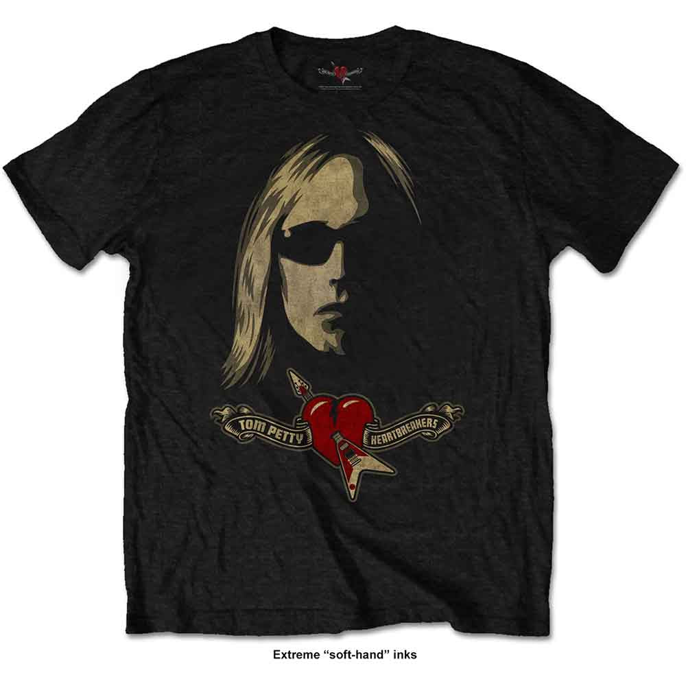 Tom Petty & The Heartbreakers - Shades & Logo | T-Shirt Black