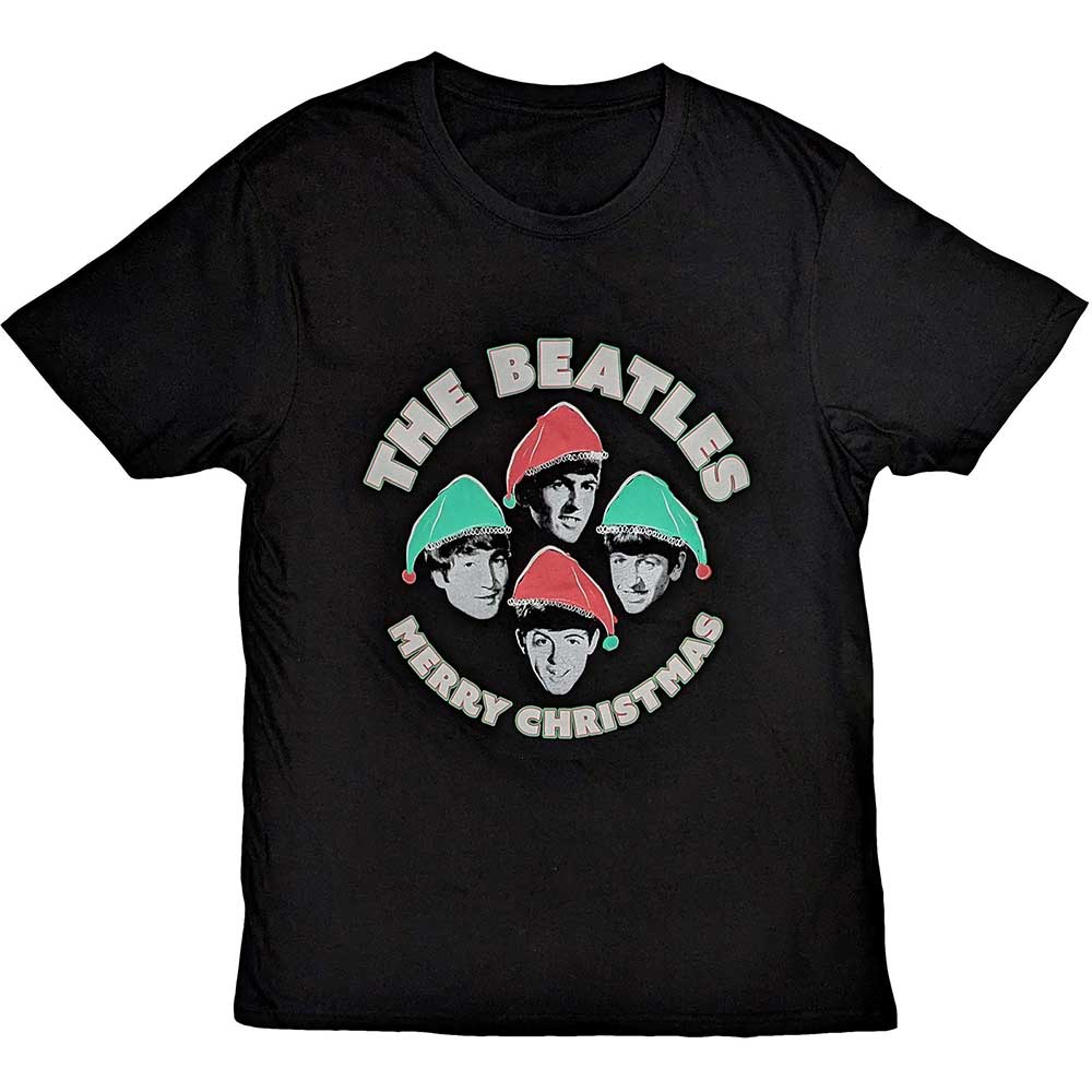 The Beatles - Xmas Hats | T-Shirt Black