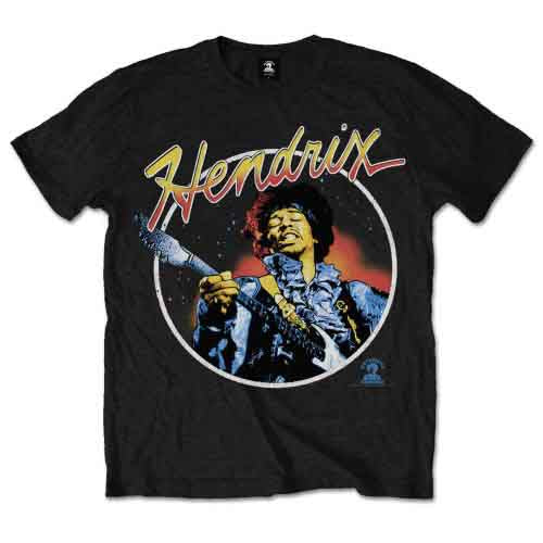 Jimi Hendrix - Script Circle | T-Shirt Black