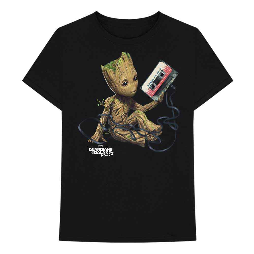 Marvel Comics - Guardians of the Galaxy Groot with Tape | T-Shirt Black