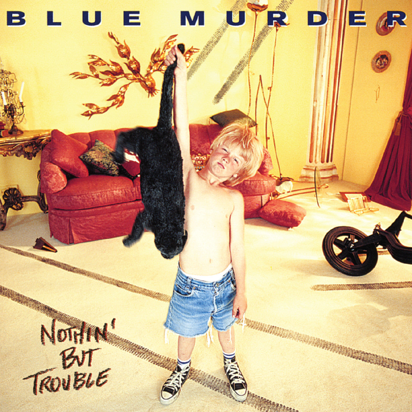 Blue Murder | Nothin' But Trouble (Remastered) (Blue W/ Black Cat Swirl Vinyl) | Vinyl