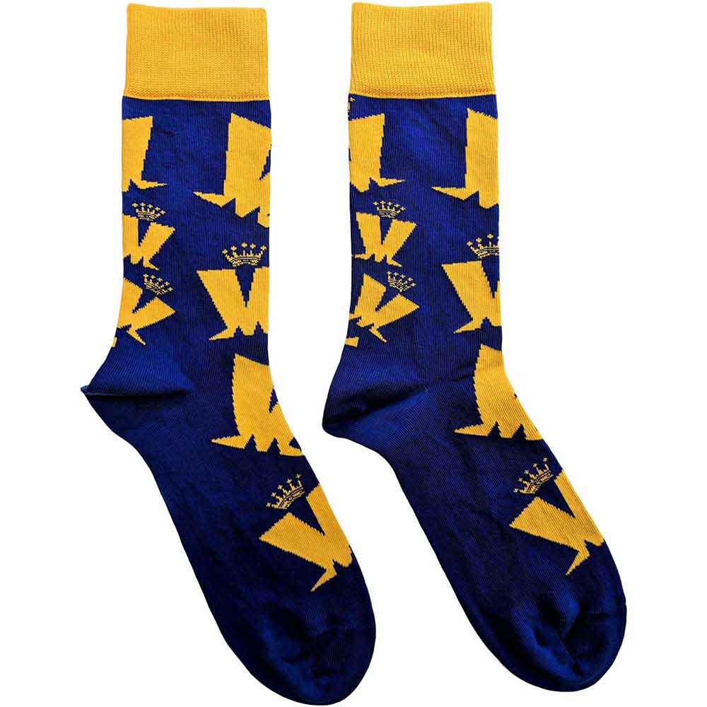 Madness - Crown & M Pattern | Socks Blue