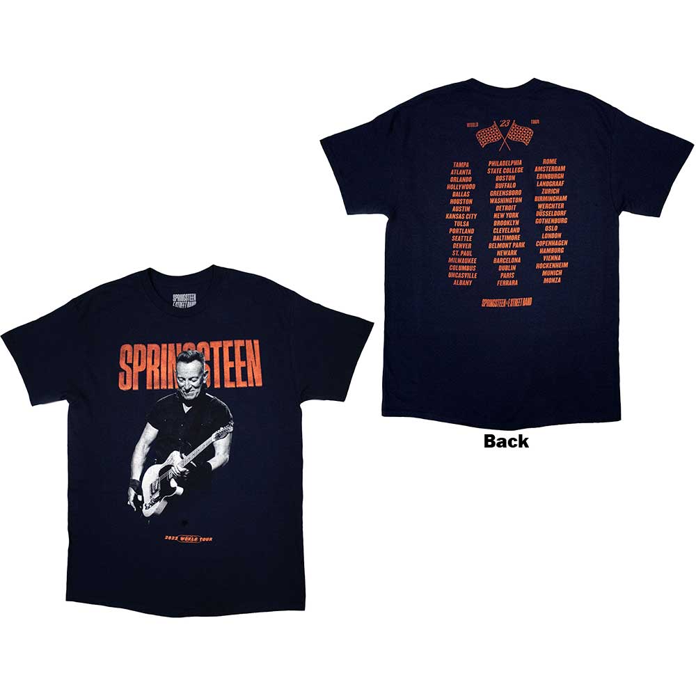 Bruce Springsteen - Tour '23 Guitar | T-Shirt Blue