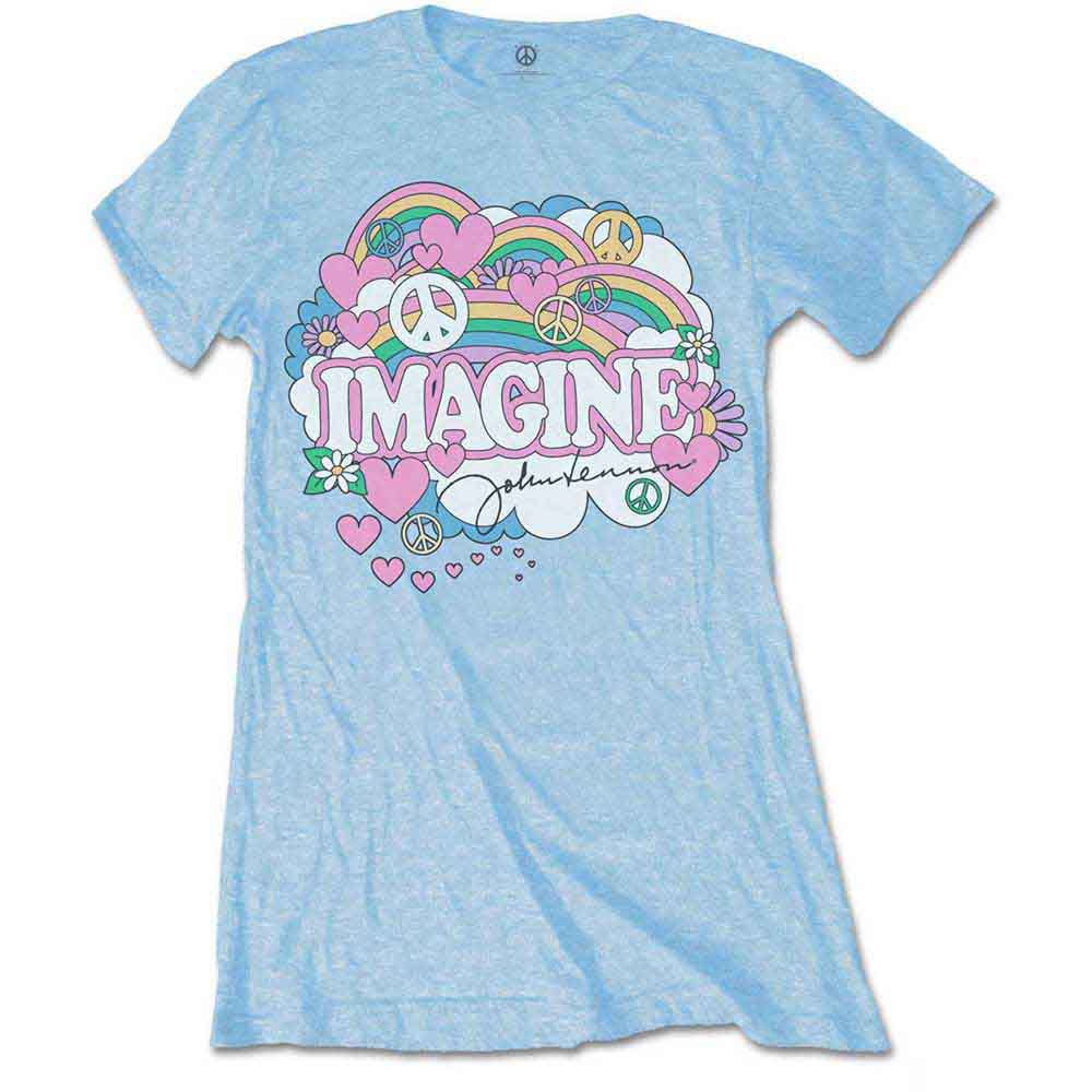 John Lennon - Rainbows, Love & Peace | T-Shirt Blue