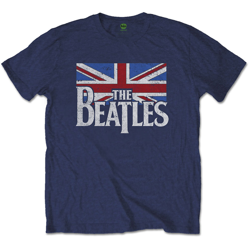 The Beatles | Drop T Logo & Vintage Flag |