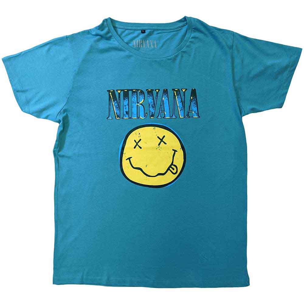 Nirvana - Xerox Happy Face | T-Shirt Blue