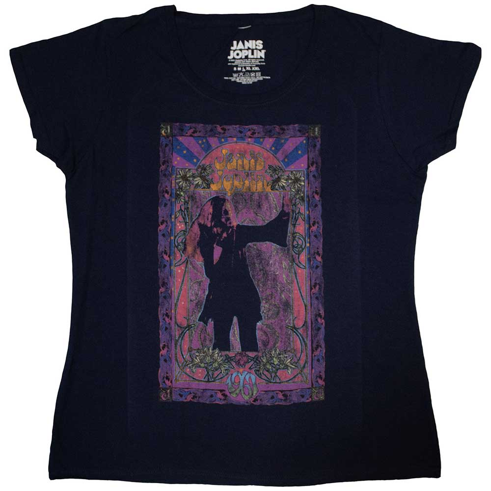 Janis Joplin | Paisley & Flowers Frame | Blue