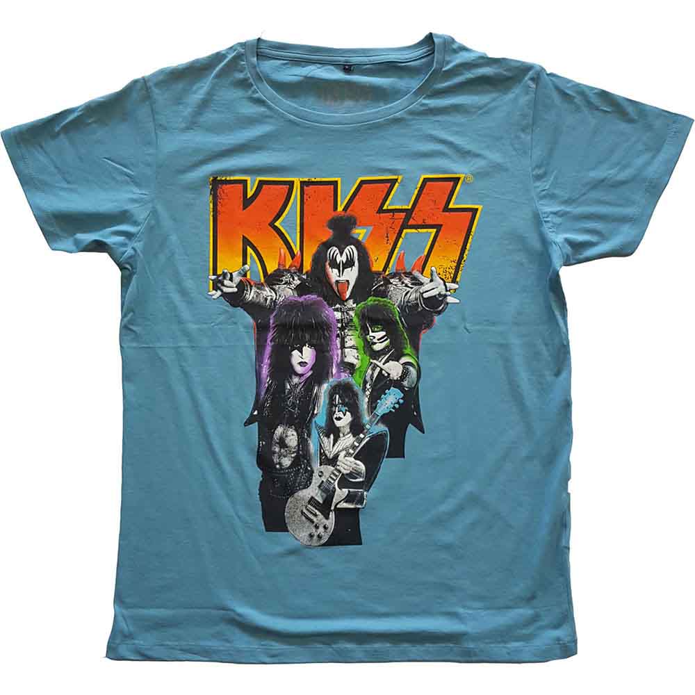 KISS - Neon Band | T-Shirt Blue
