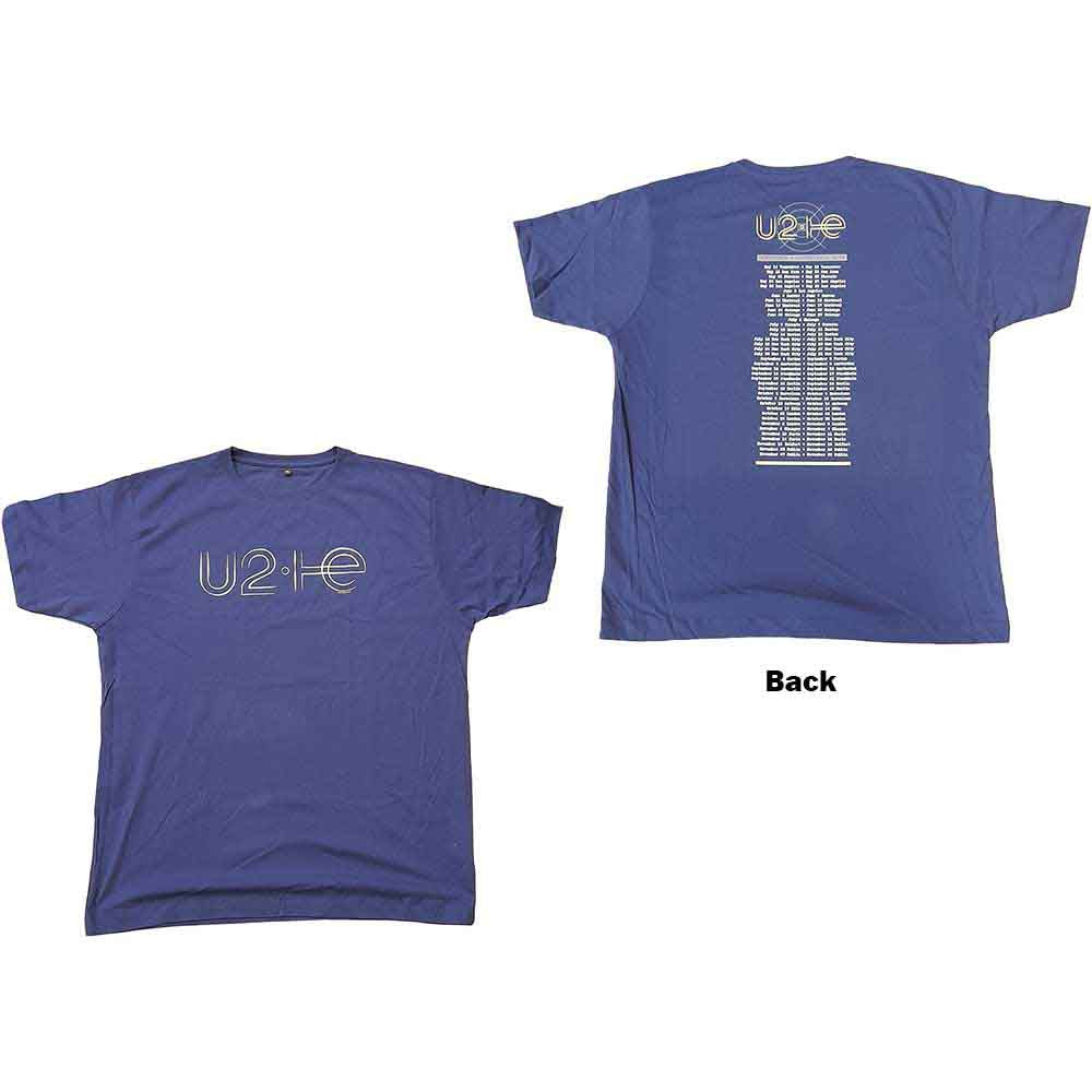 U2 - I+E 2015 Tour Dates | T-Shirt Blue