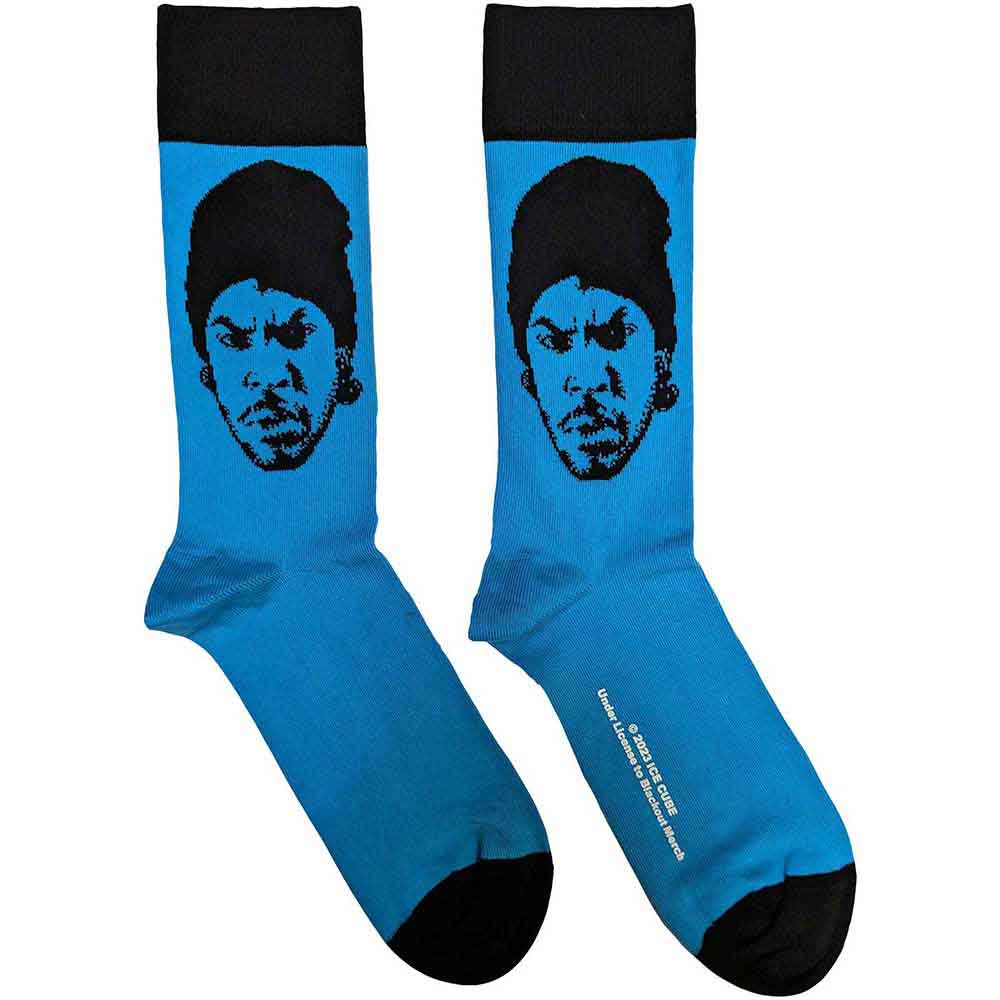 Ice Cube - Portrait | Socks Blue