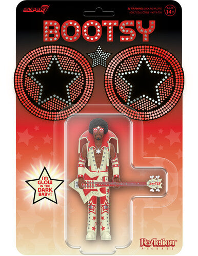 Bootsy Collins | Super7 - Bootsy Collins - ReAction Figures Wv3 - Bootsy Collins (Glow) (Collectible, Action Figure) | Action Figure