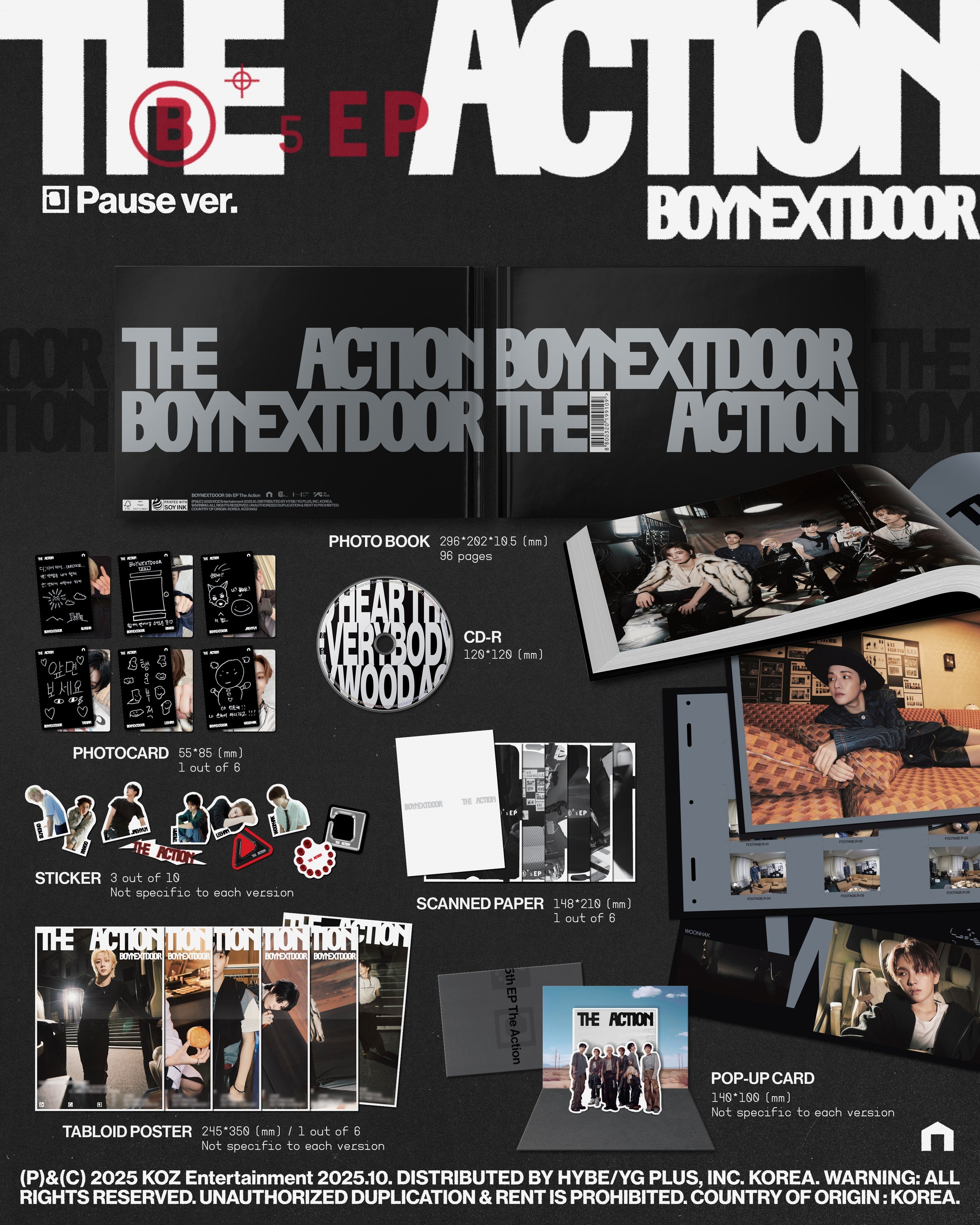 Boynextdoor - Boynextdoor 5Th Ep [The Action] [Pause Ver.] [Indie Retail Exclusive] [CD] | CD