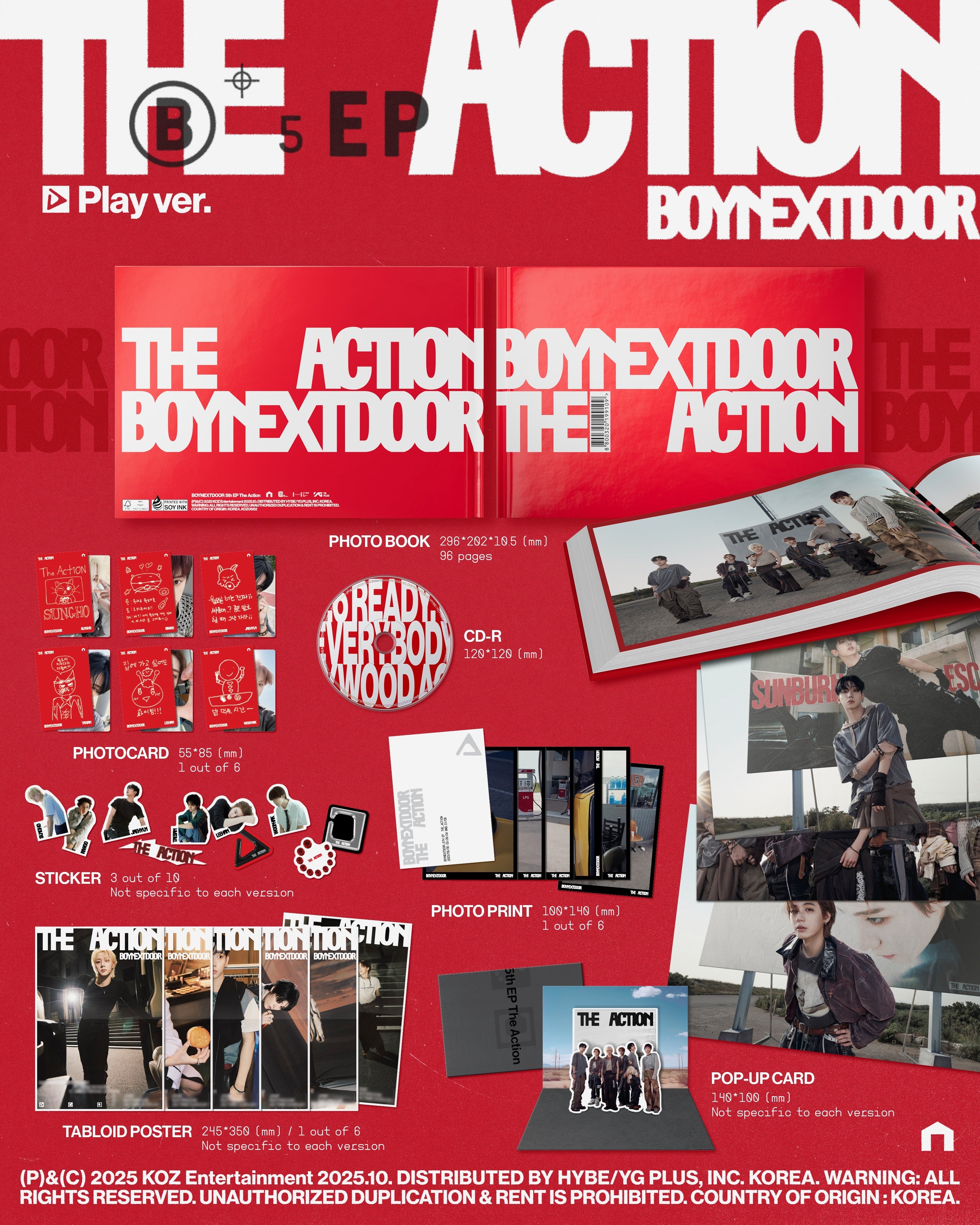 Boynextdoor - Boynextdoor 5Th Ep [The Action] [Play Ver.] [Indie Retail Exclusive] [CD] | CD