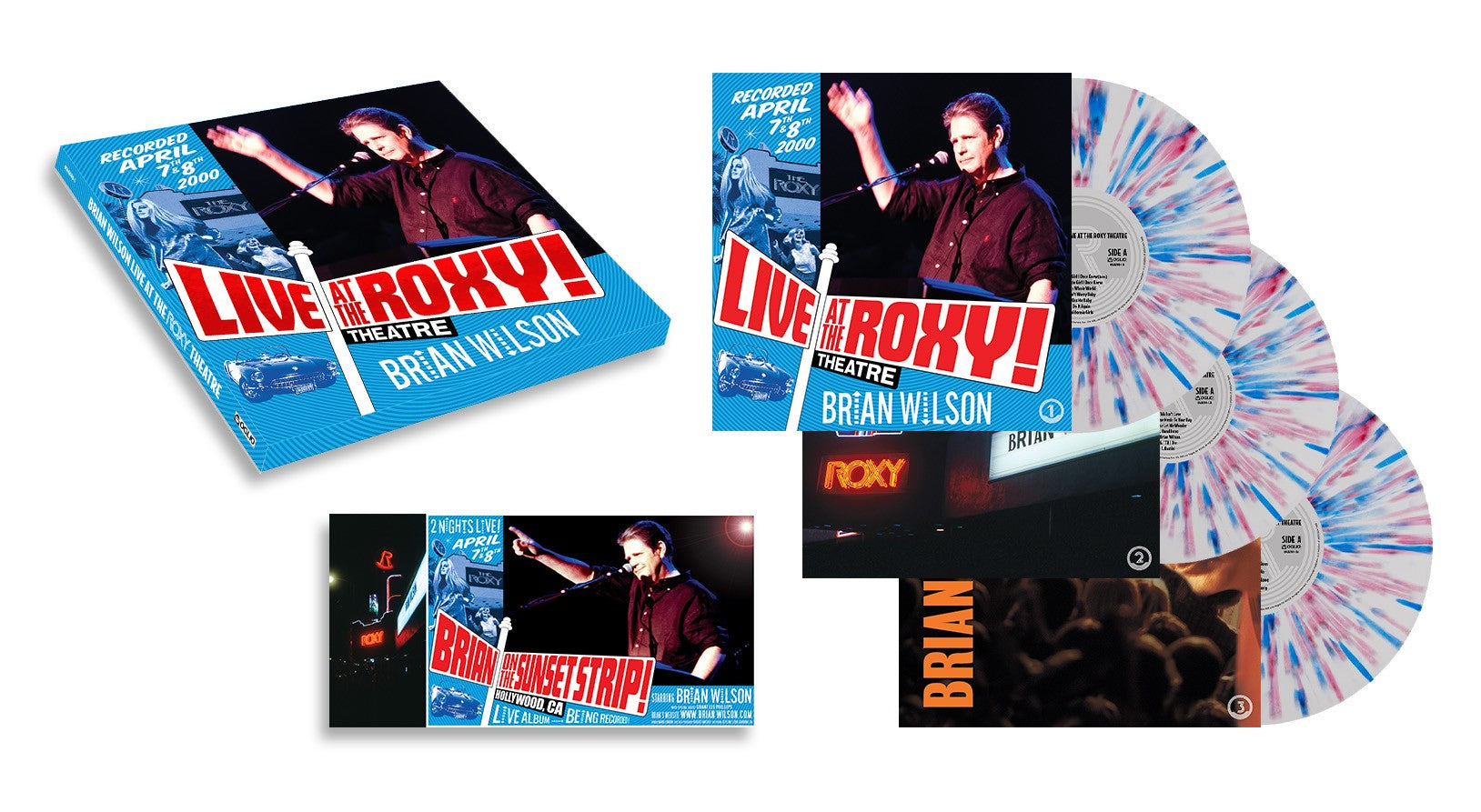 Brian Wilson - Live At The Roxy Theatre (Indie Exclusive Red White & Blue Splatter) [3LP] | Vinyl