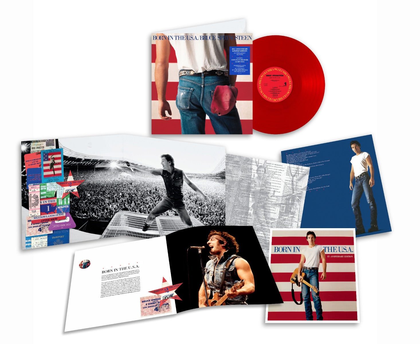 Bruce Springsteen | Born In The USA: 40th Anniversary Edition) (Translucent Red Vinyl, Red, Booklet, Lithograph) | Vinyl - 0