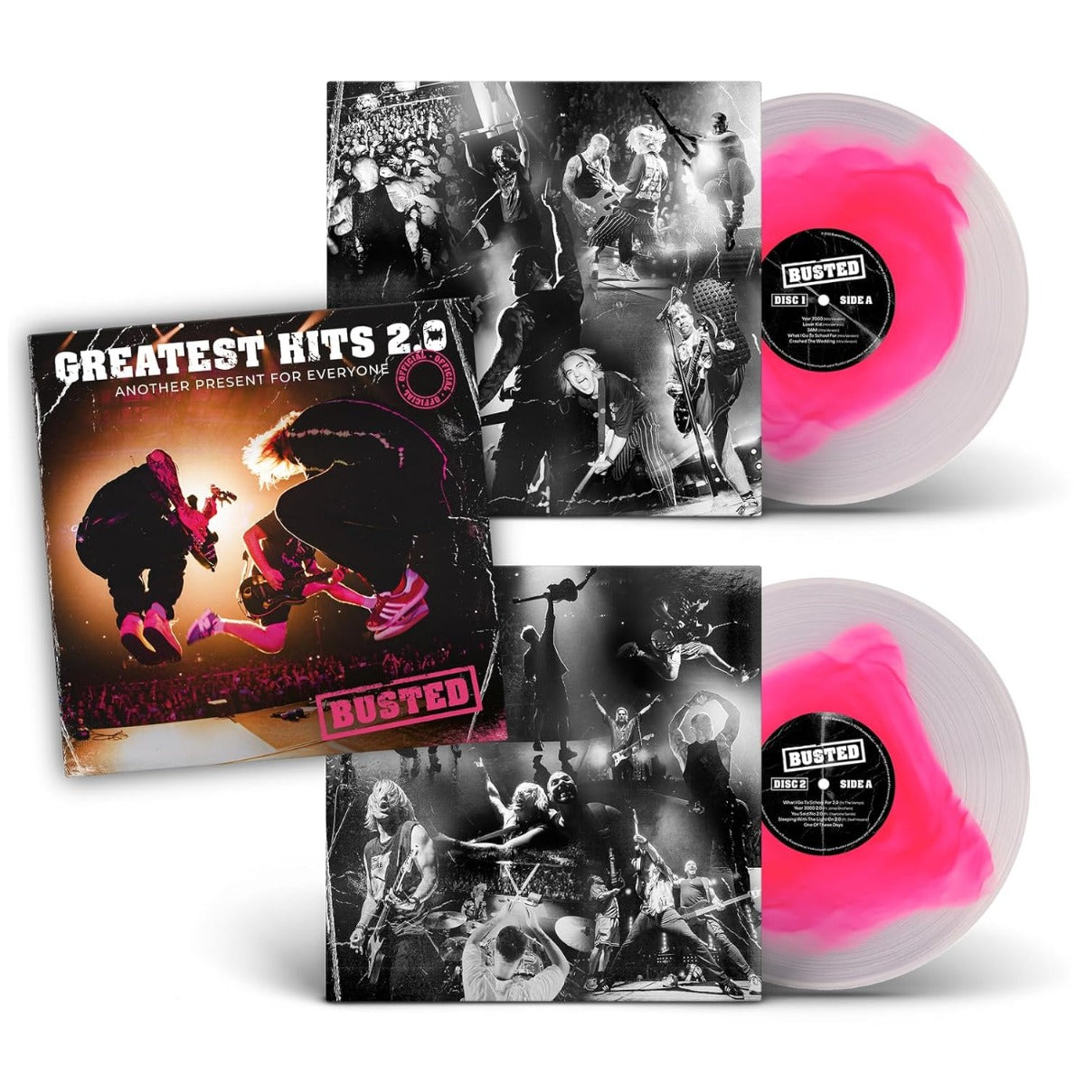 Busted | Greatest Hits 2.0 (Another Present For Everyone) (Pink & Clear Vinyl) [Import] (2 Lp's) | Vinyl - 0