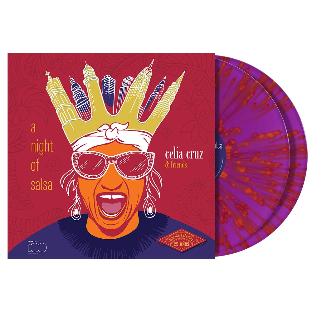 Celia Cruz & Friends | A Night of Salsa (25th Anniversary Edition) (180 Gram Magenta Splatter Colored Vinyl) (2 Lp's) | Vinyl