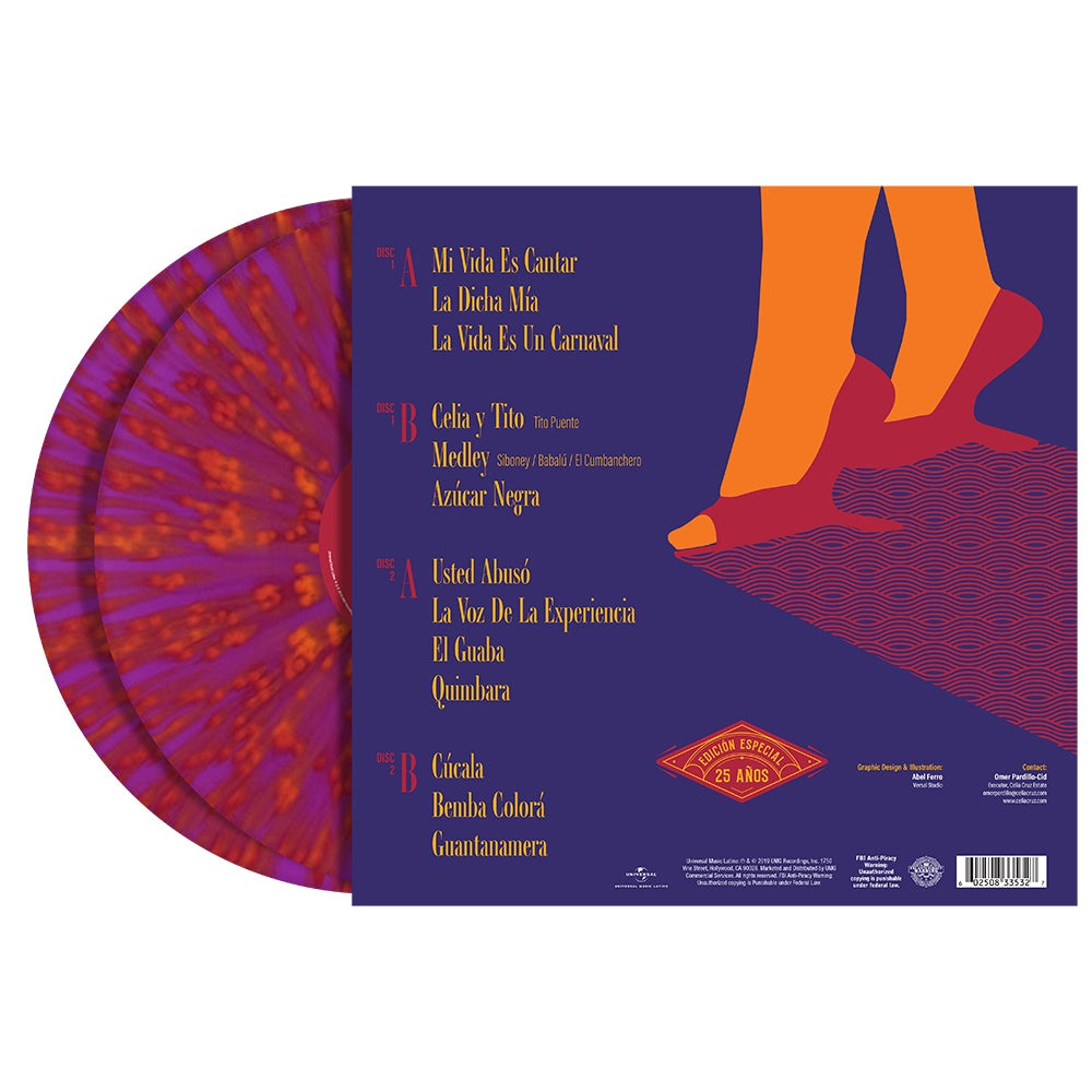 Celia Cruz & Friends | A Night of Salsa (25th Anniversary Edition) (180 Gram Magenta Splatter Colored Vinyl) (2 Lp's) | Vinyl
