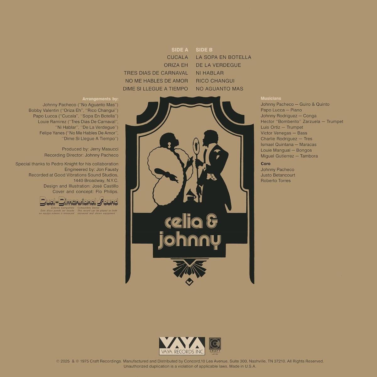 Celia Cruz & Johnny Pacheco - Tremendo Cache' (180 Gram Vinyl, Anniversary Edition) | Vinyl