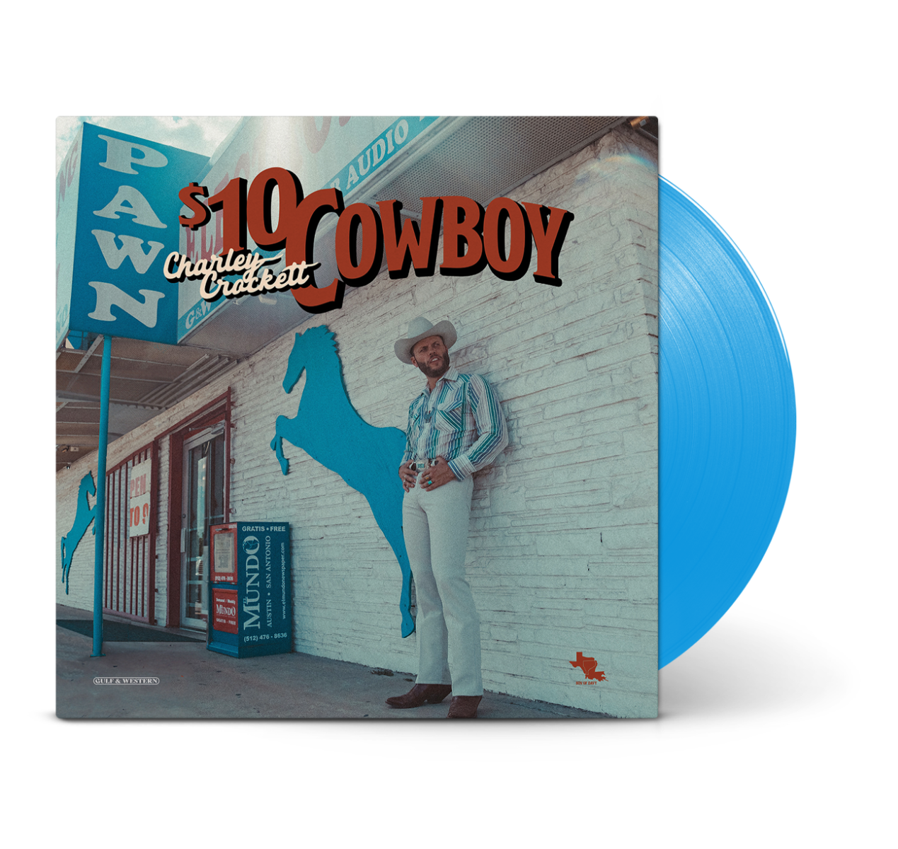 Charley Crockett - $10 Cowboy (Indie Exclusive, Opaque Sky Blue Colored Vinyl) | Vinyl