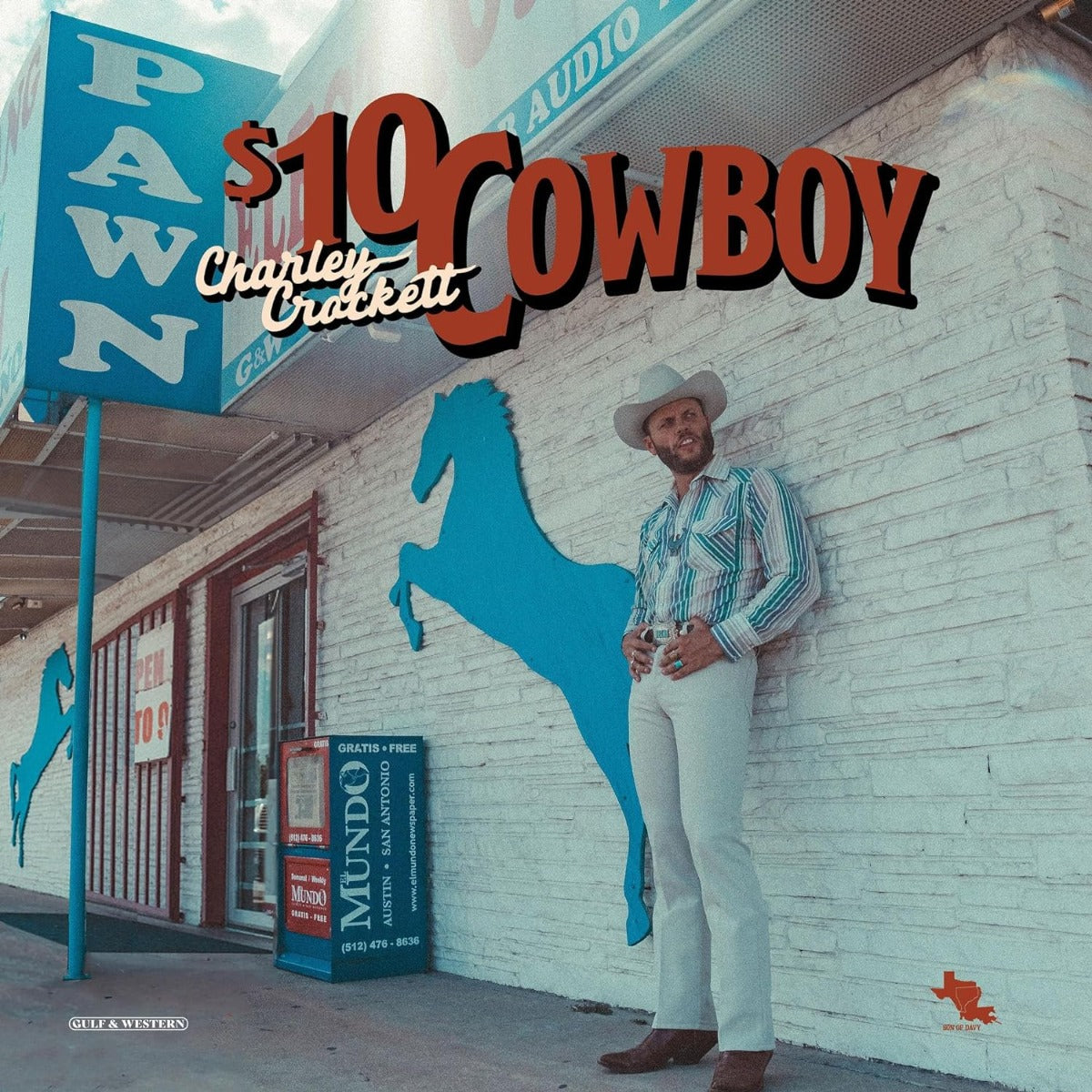 Charley Crockett | $10 Cowboy (Indie Exclusive, Opaque Sky Blue Colored Vinyl) | Vinyl - 0
