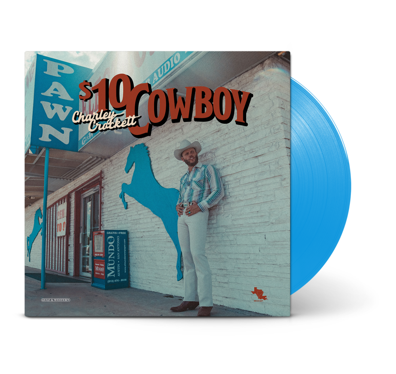 Charley Crockett | $10 Cowboy (Indie Exclusive, Opaque Sky Blue Colored Vinyl) | Vinyl