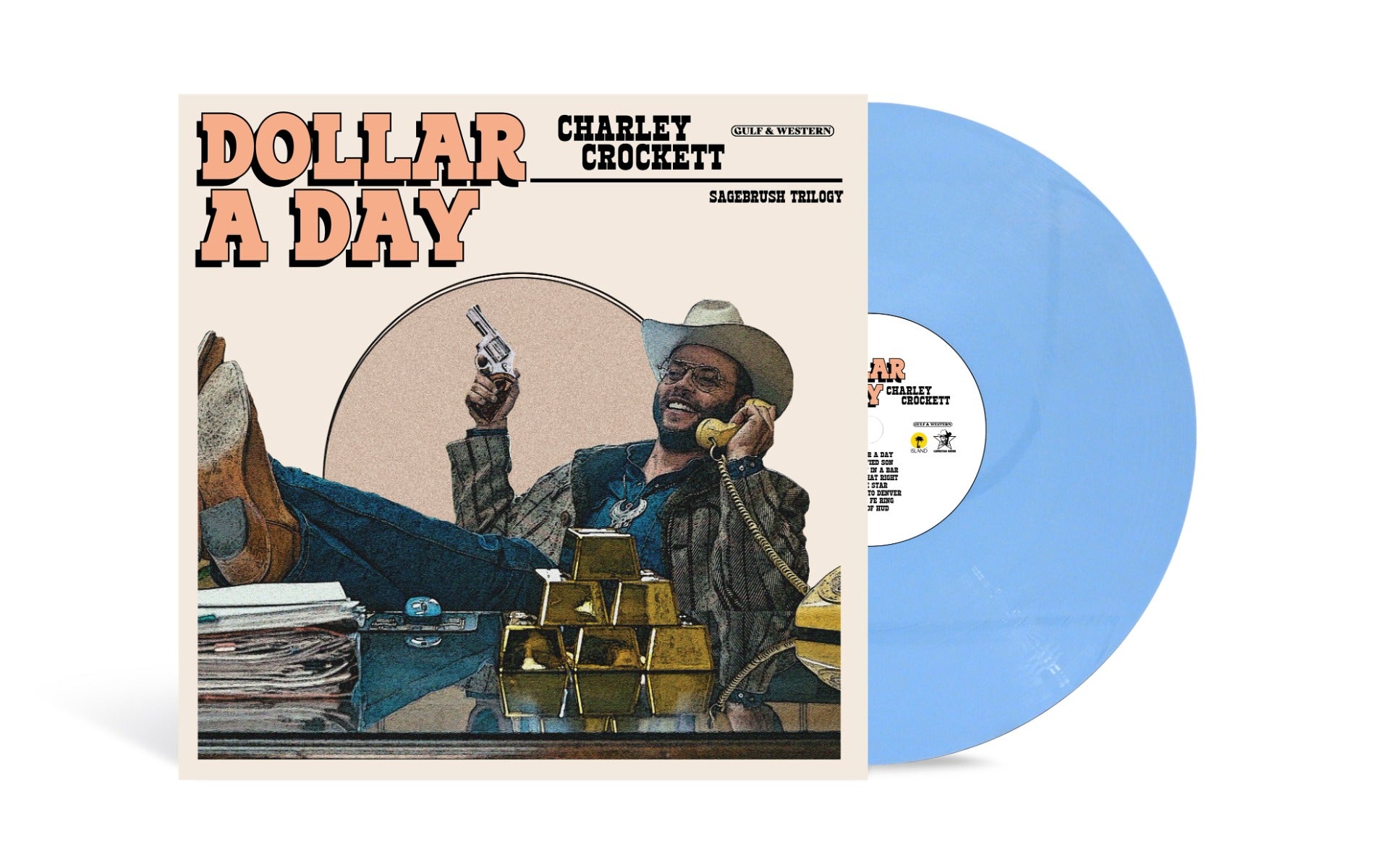 Charley Crockett | Dollar A Day (Indie Exclusive) [Pale Cornflower Blue Vinyl] | Vinyl