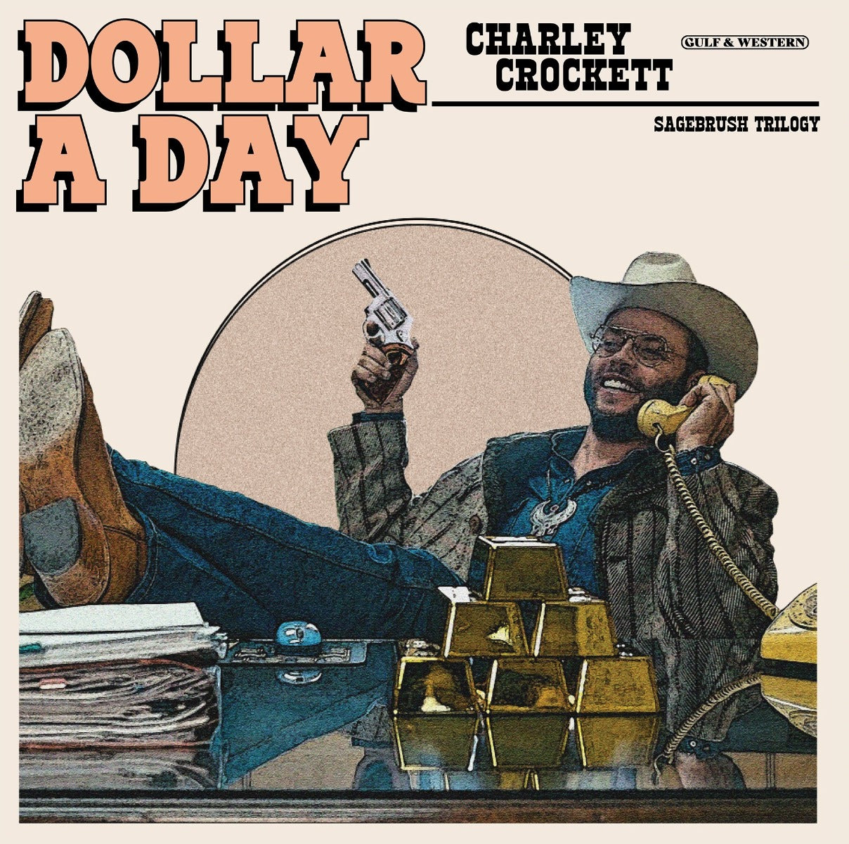 Charley Crockett | Dollar A Day (Indie Exclusive) [Pale Cornflower Blue Vinyl] | Vinyl