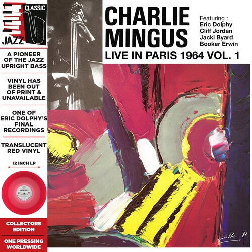 Charlie Mingus | Live in Paris, 1964 Vol. 1 (Red Colored Vinyl, Deluxe Edition, Limited Edition, Remastered) | Vinyl
