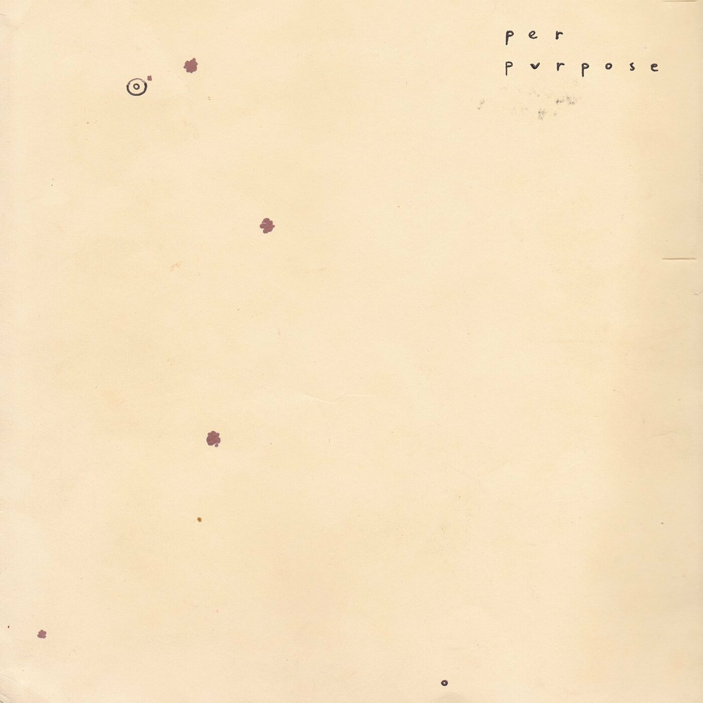 Per Purpose | Circle The Stains | Vinyl