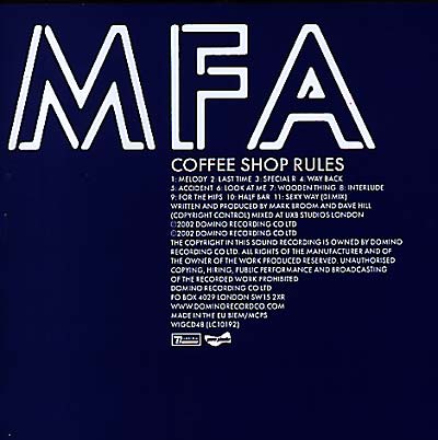 MFA - Coffee Shop Rules | CD