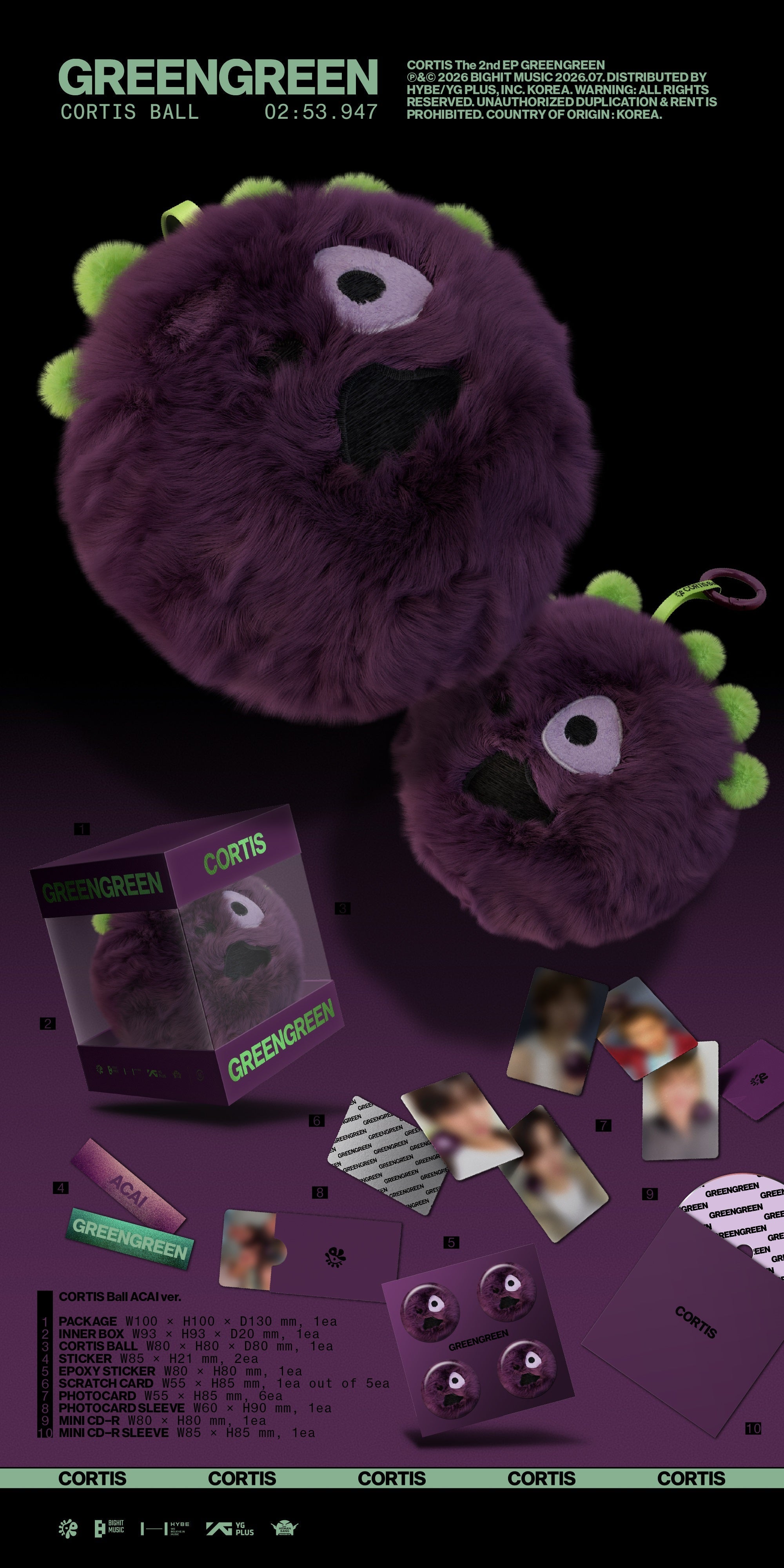 Cortis - Greengreen [Cortis Ball Acai Ver.] | CD
