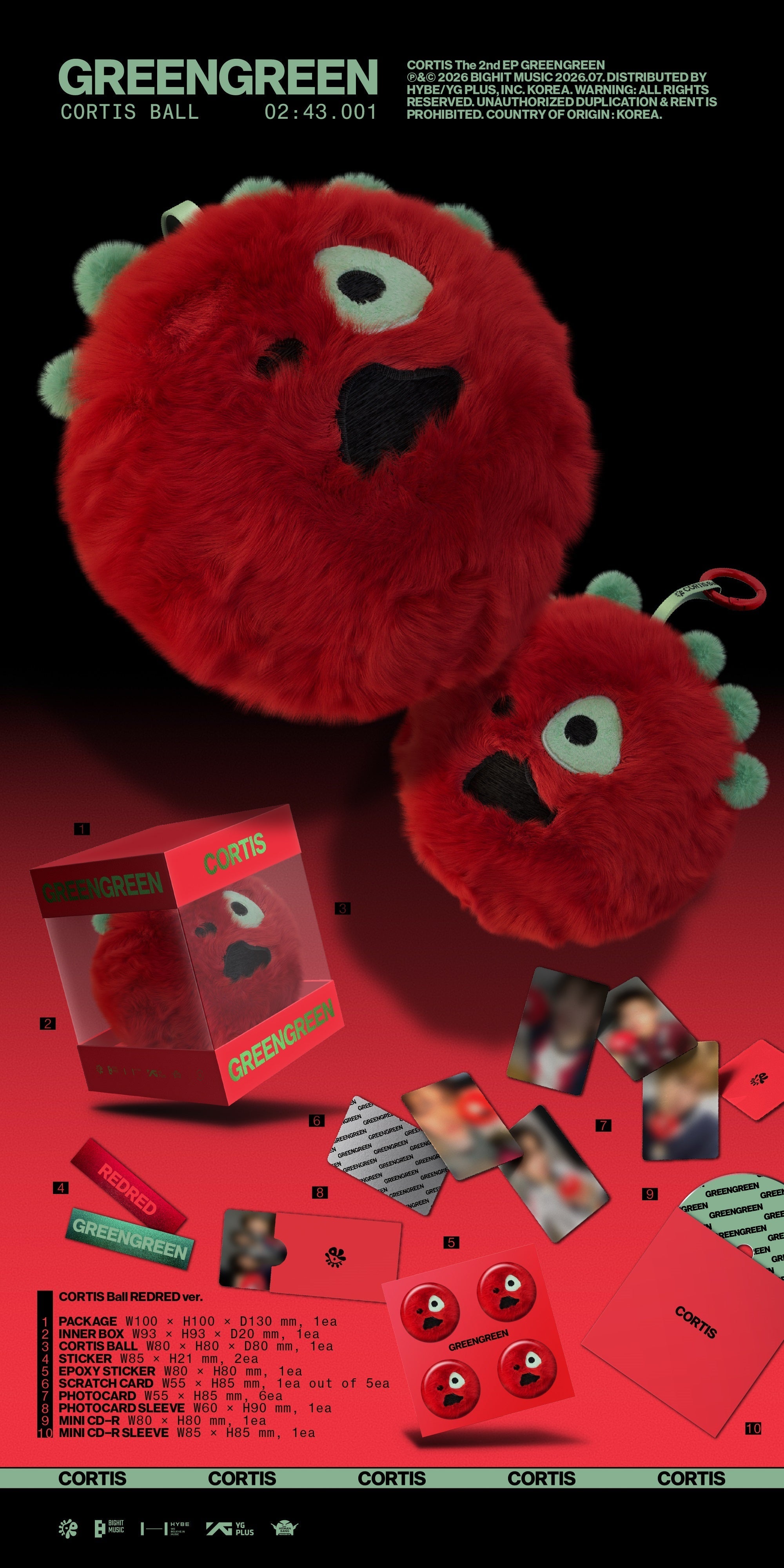 Cortis - Greengreen [Cortis Ball Redred Ver.] | CD