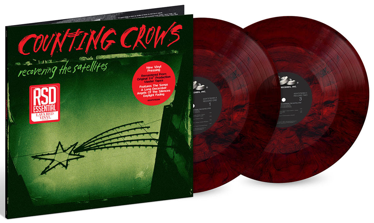 Counting Crows | Recovering The Satellites (Indie Exclusive) [Lava Red Vinyl] [2LP] | Vinyl