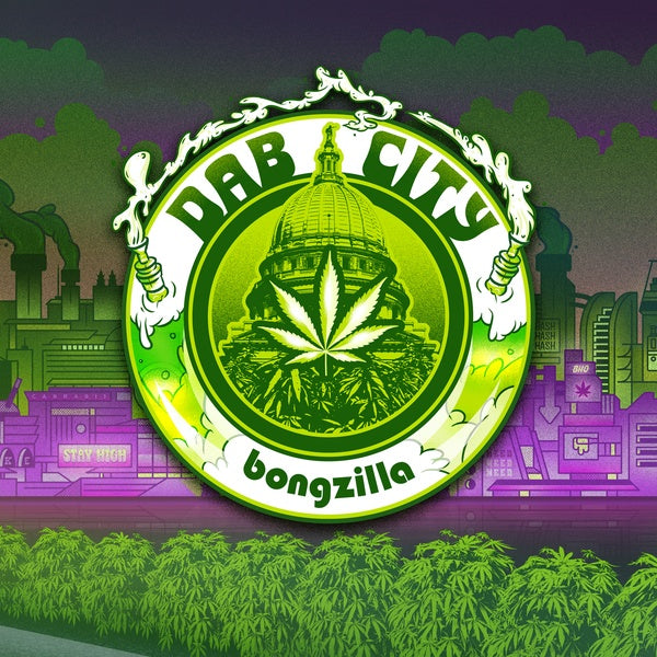 BONGZILLA - Dab City (Striped Violet/White/Green Vinyl) | Vinyl