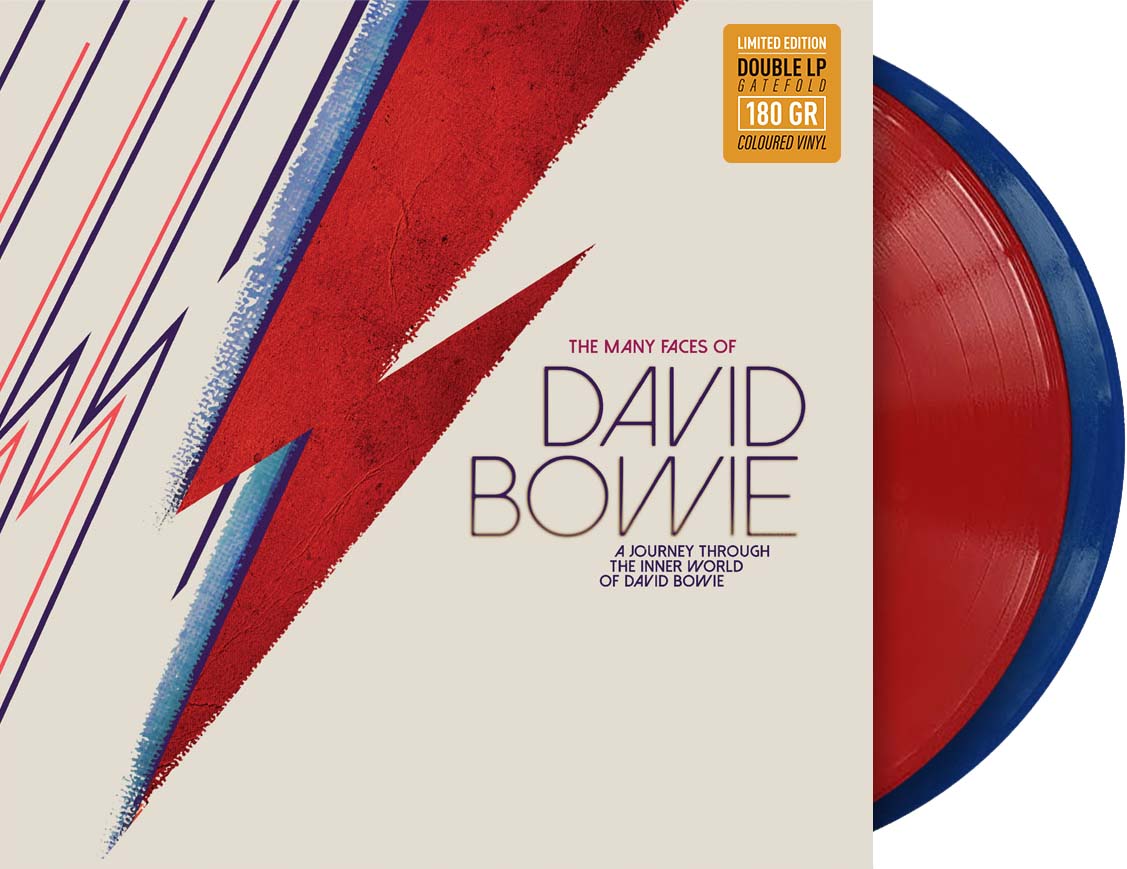 David Bowie - THE MANY FACES OF DAVID BOWIE 2LP LTD Gatefold Red/Blue Vinyl | Vinyl