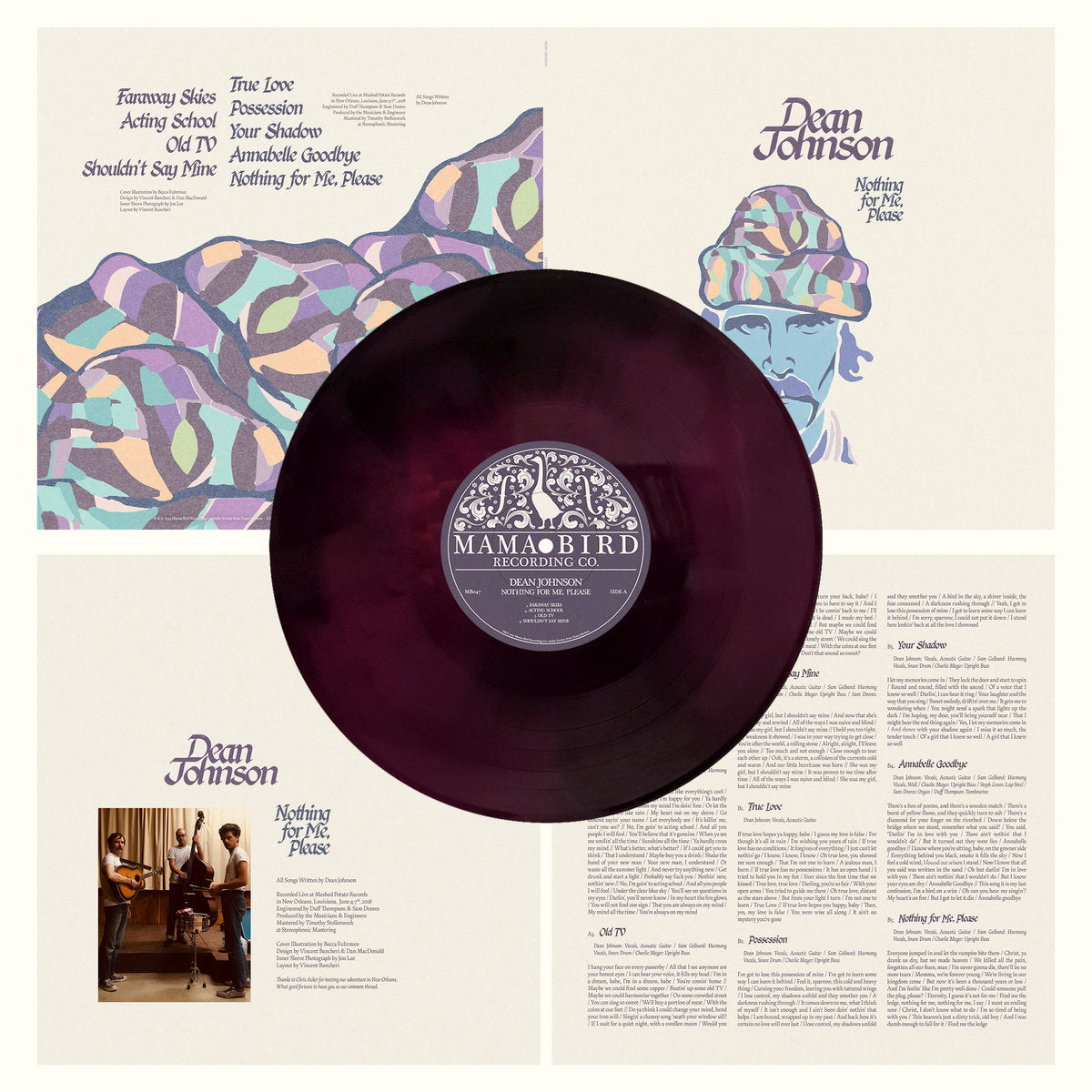 Dean Johnson - Nothing For Me, Please (Indie exclusive) (Oxblood & Black mix Vinyl) | Vinyl