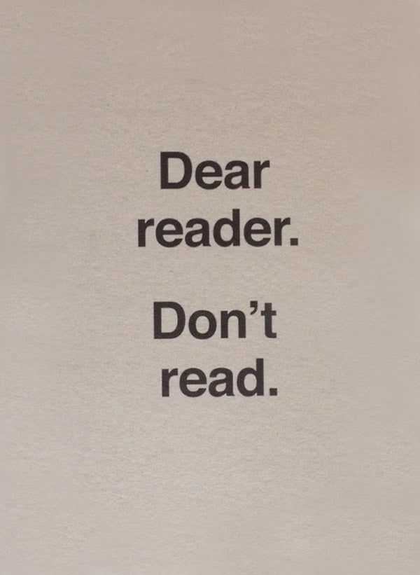 ULISES CARRION - Dear Reader. Don't Read | CD
