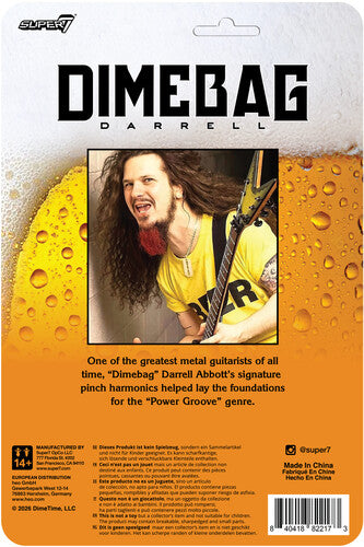 Dimebag Darrell - Dimebag Darrell - ReAction Figures Wv2- Dimebag Darrell (BEER Shirt) (Action Figure, Collectible) | Action Figure