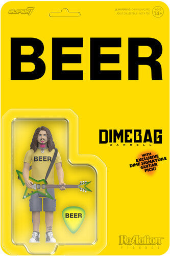 Dimebag Darrell - Dimebag Darrell - ReAction Figures Wv2- Dimebag Darrell (BEER Shirt) (Action Figure, Collectible) | Action Figure