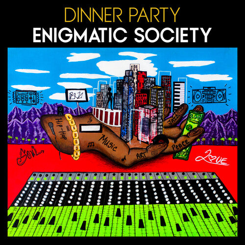 Dinner Party | Enigmatic Society (Black W/ White Splatter) [Explicit Content] | Vinyl - 0
