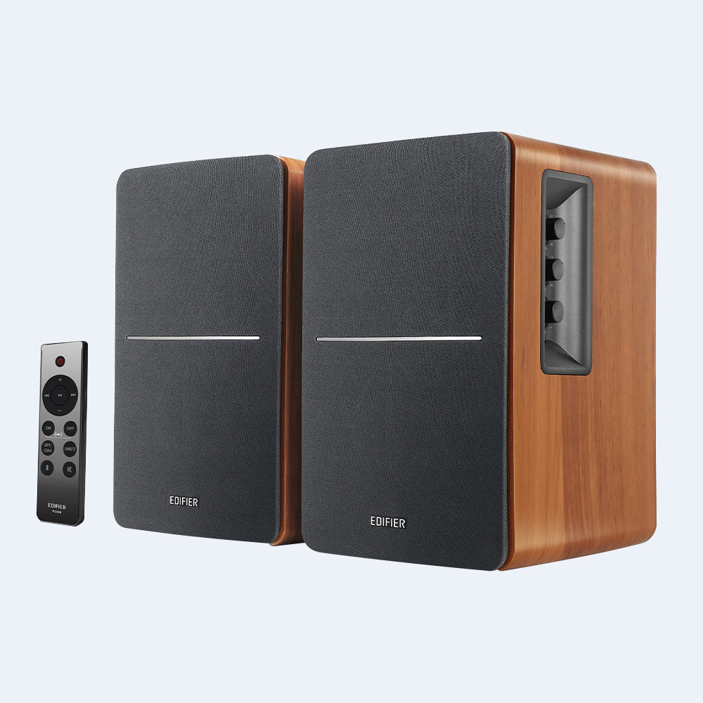 Edifier | R1280DBs Powered Bluetooth Bookshelf Speakers - Brown | Speakers