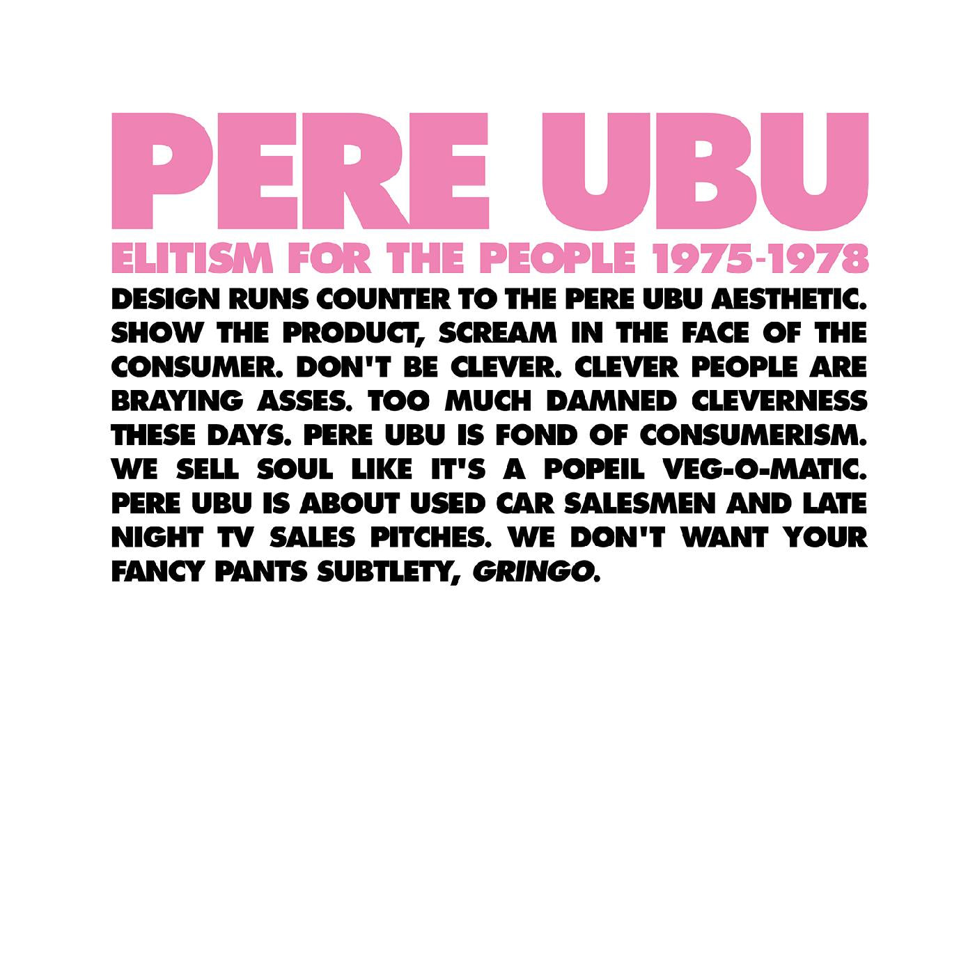 Pere Ubu - Elitism For The People: 1975-1978 | CD