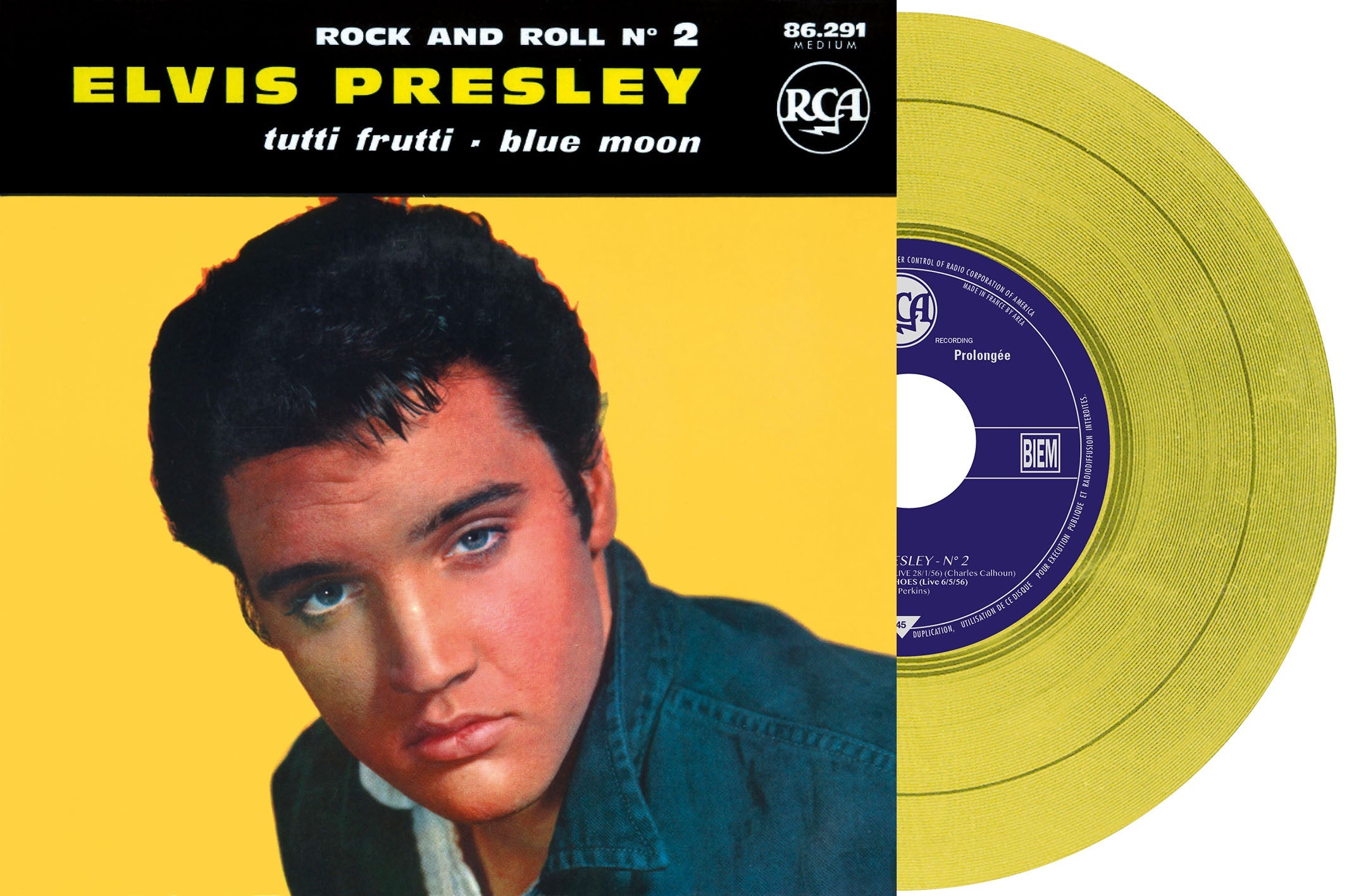 Elvis Presley - Tutti Frutti/Blue Moon #2 (Yellow 7" vinyl EP) | Vinyl