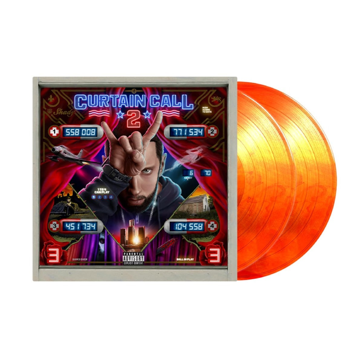 Eminem | Curtain Call 2 (Limited Edition, Fluorescent Orange Colored Vinyl) [Import] (2 Lp's) | Vinyl