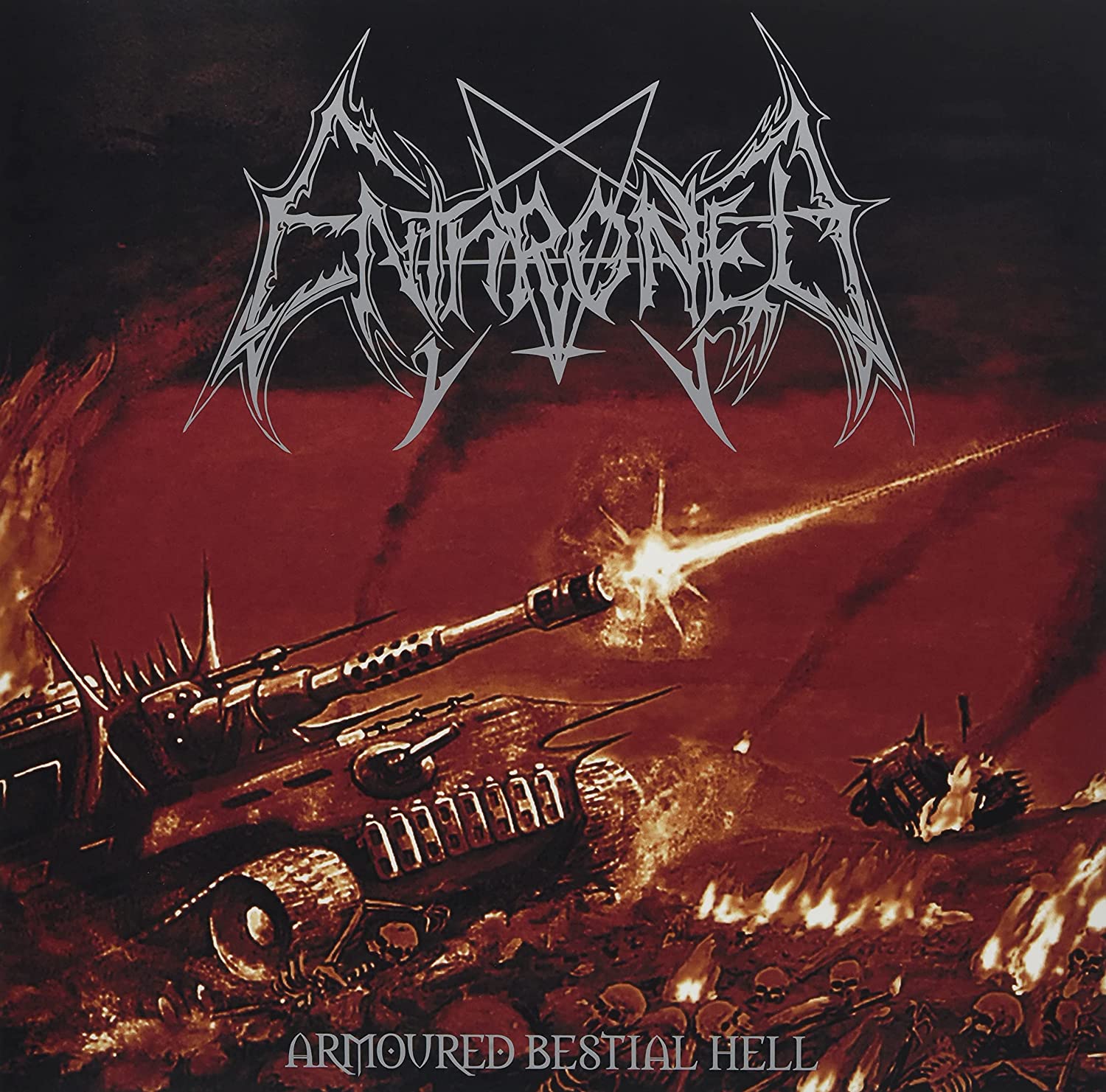 ENTHRONED - ARMOURED BESTIAL HELL (CLEAR VINYL WITH RED/ORANGE/WHITE SPLATTER) | Vinyl