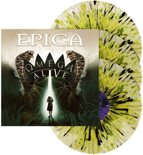 Epica | Omega Alive (Clear w/ Green & Black Splatter Colored Vinyl, Gatefold LP Jacket) (3 Lp's) | Vinyl