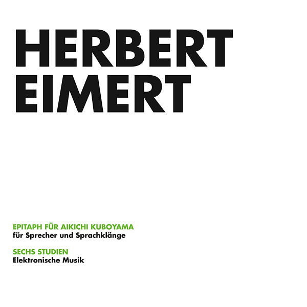 HERBERT EIMERT - Epitaph Fur Aikichi Kuboyama / Sechs Studien | Vinyl