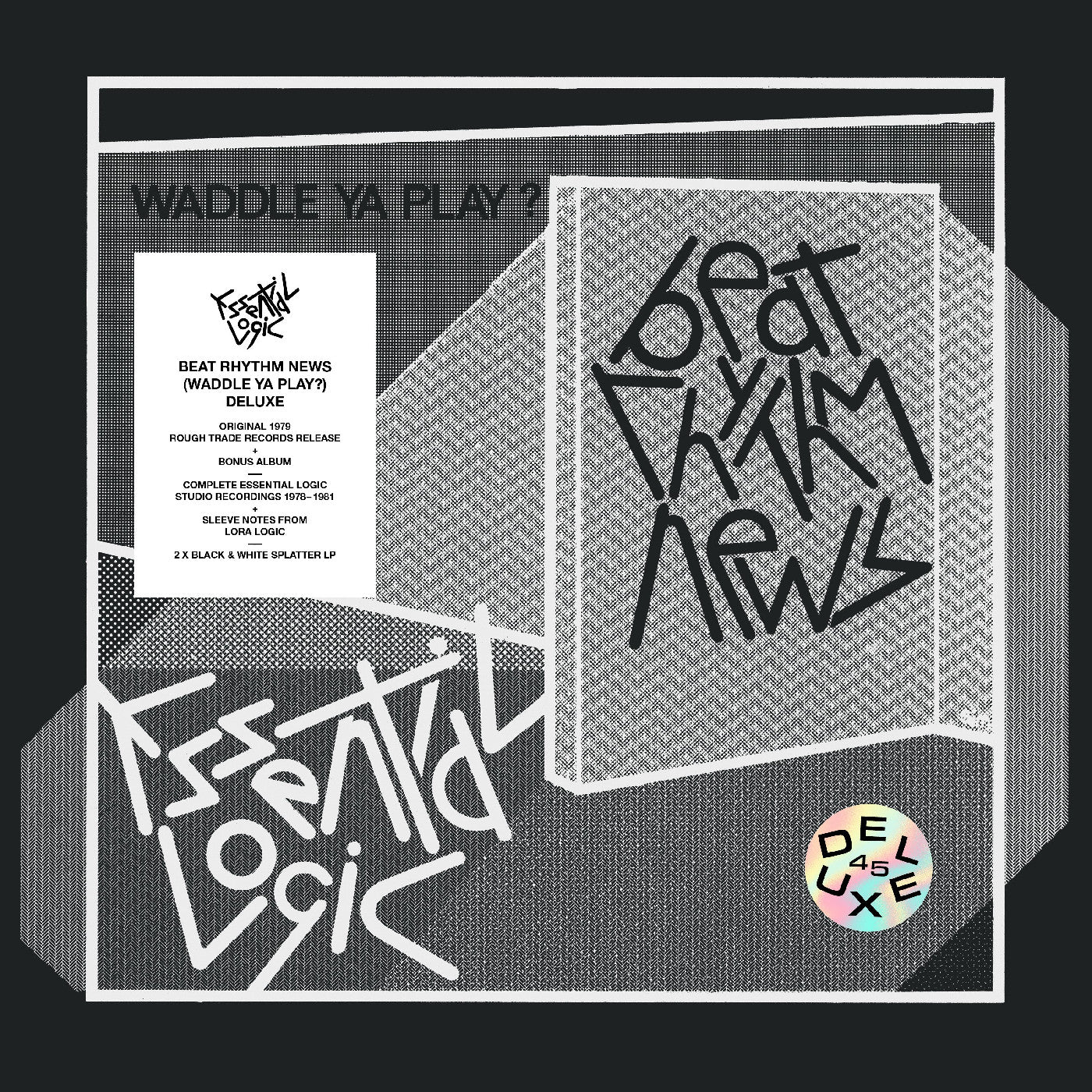 Essential Logic | Beat Rhythm News (Waddle Ya Play?) (45Th Anniversary ¬†Edition) (Deluxe Edition, Black & White Splatter Vinyl) | Vinyl